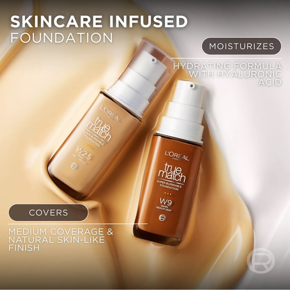 L'Oréal True Match Super-Blendable Foundation W2.5 Warm Light Medium, NEW - Picture 6 of 9